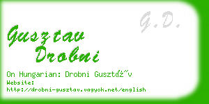 gusztav drobni business card